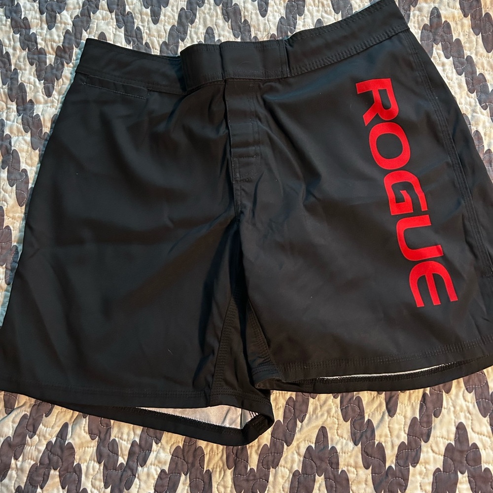 Rogue Athletic Black Shorts with Red Branding